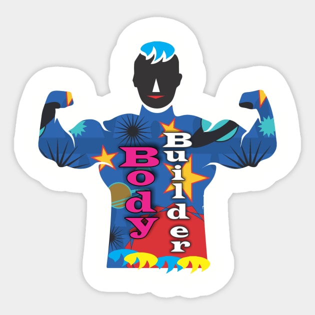 BODY BUILDER Sticker by CreativeHub365